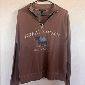 Forever 21 Great Smoky Mountains Quarter Zip